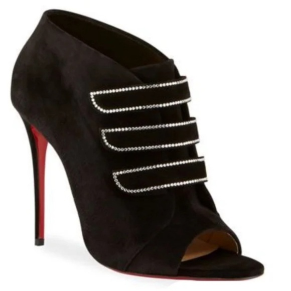 Christian Louboutin Shoes - Christian Louboutin LIKE NEW Crystal Triplica heel booties RETAIL 1,575